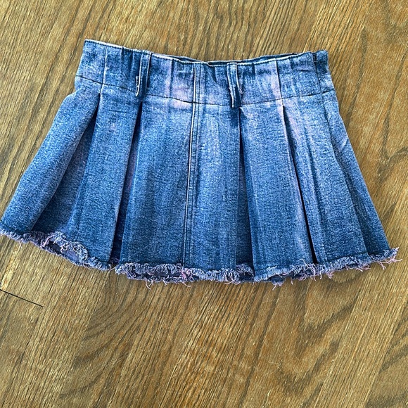 Flowers By Zoe Denim Skirt Blue & Pink - Picture 4 of 10